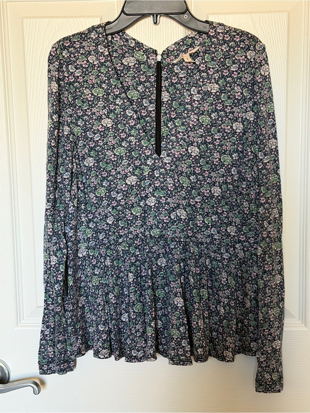 Rebecca Taylor Floral Peplum Blouse